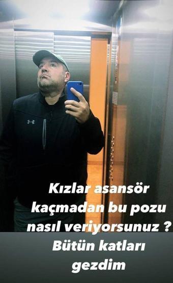 Ata Demirer asansörde öz çekim yapanları tiye aldı