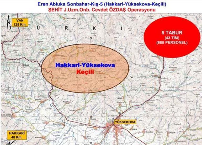 Hakkaride Eren Abluka Sonbahar Kış-5 Operasyonu başlatıldı