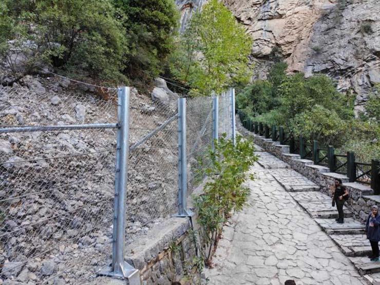 Altınbeşik Mağarası yürüyüş yolu artık daha güvenli