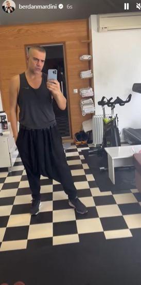 Berdan Mardini bu kez şalvarla spor yaptı