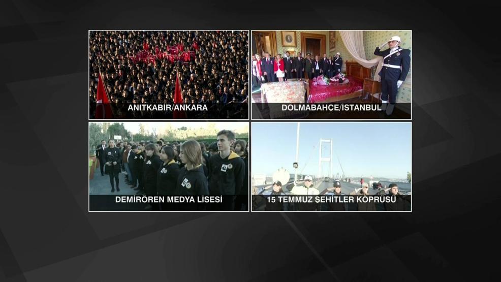 Türkiye Atasını anıyor Yurdun dört bir yanından kareler