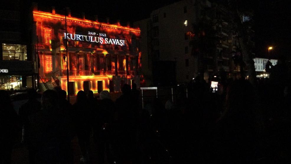 Çanakkalede 10 Kasıma özel 3D Mapping gösterisi