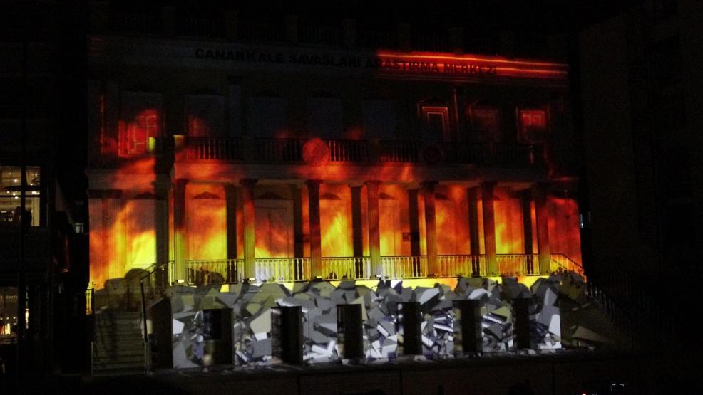 Çanakkalede 10 Kasıma özel 3D Mapping gösterisi