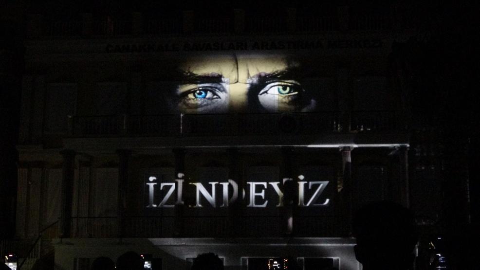 Çanakkalede 10 Kasıma özel 3D Mapping gösterisi