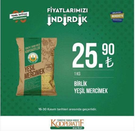 Tarım Kredi Kooperatifi 30 Kasım indirimli ürünler kataloğu