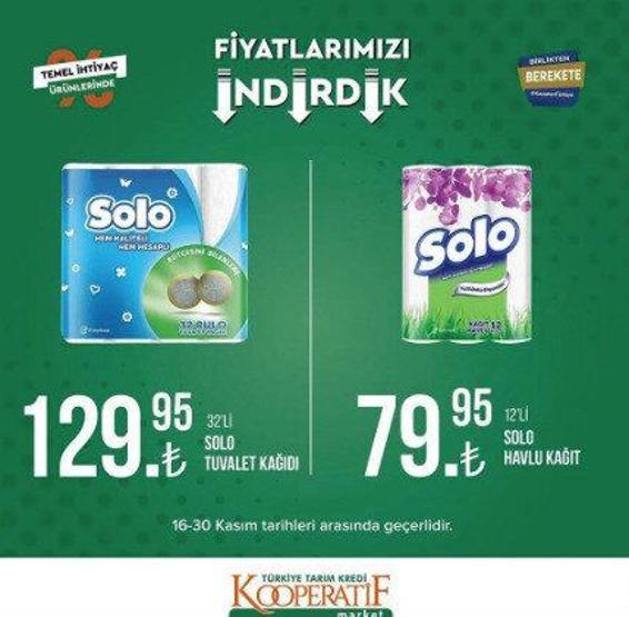 Tarım Kredi Kooperatifi 30 Kasım indirimli ürünler kataloğu
