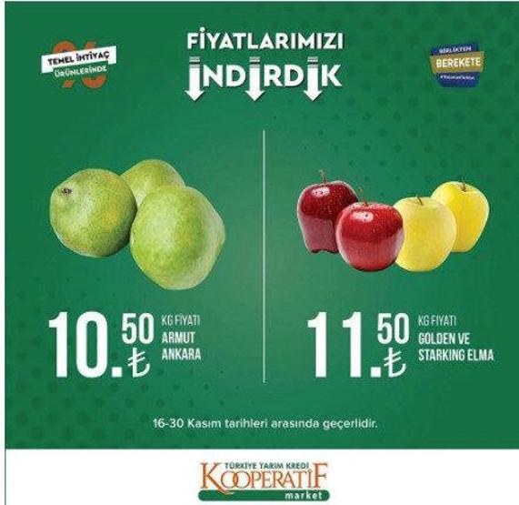 Tarım Kredi Kooperatifi 30 Kasım indirimli ürünler kataloğu