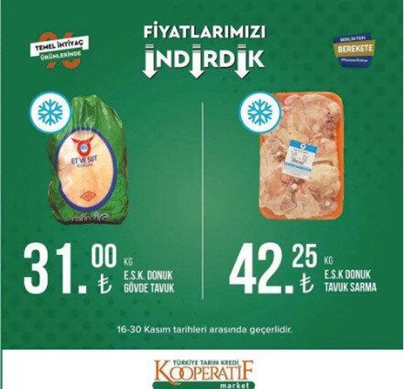 Tarım Kredi Kooperatifi 30 Kasım indirimli ürünler kataloğu