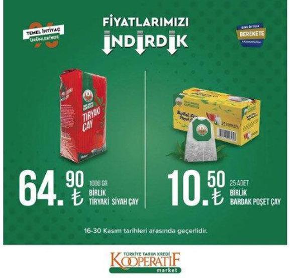Tarım Kredi Kooperatifi 30 Kasım indirimli ürünler kataloğu
