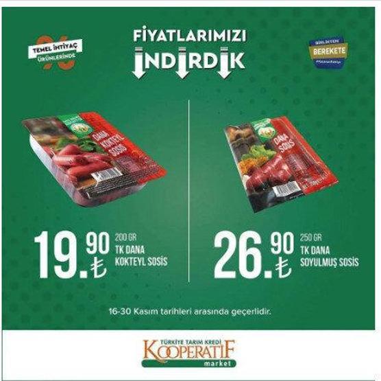 Tarım Kredi Kooperatifi 30 Kasım indirimli ürünler kataloğu