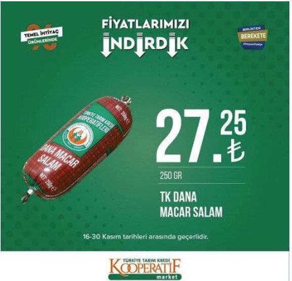 Tarım Kredi Kooperatifi 30 Kasım indirimli ürünler kataloğu