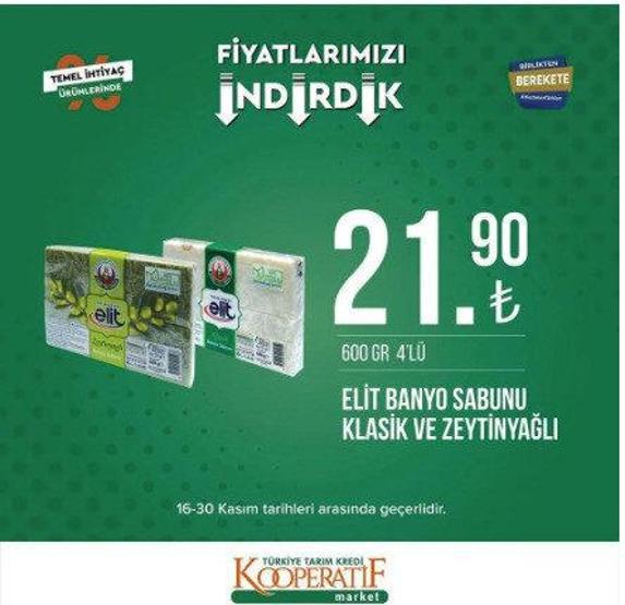 Tarım Kredi Kooperatifi 30 Kasım indirimli ürünler kataloğu