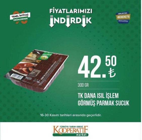 Tarım Kredi Kooperatifi 30 Kasım indirimli ürünler kataloğu