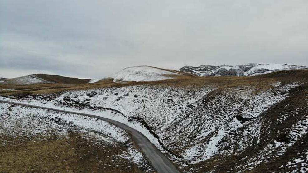 Nemrut Kalderasında mevsimin ilk kartopu oyunu