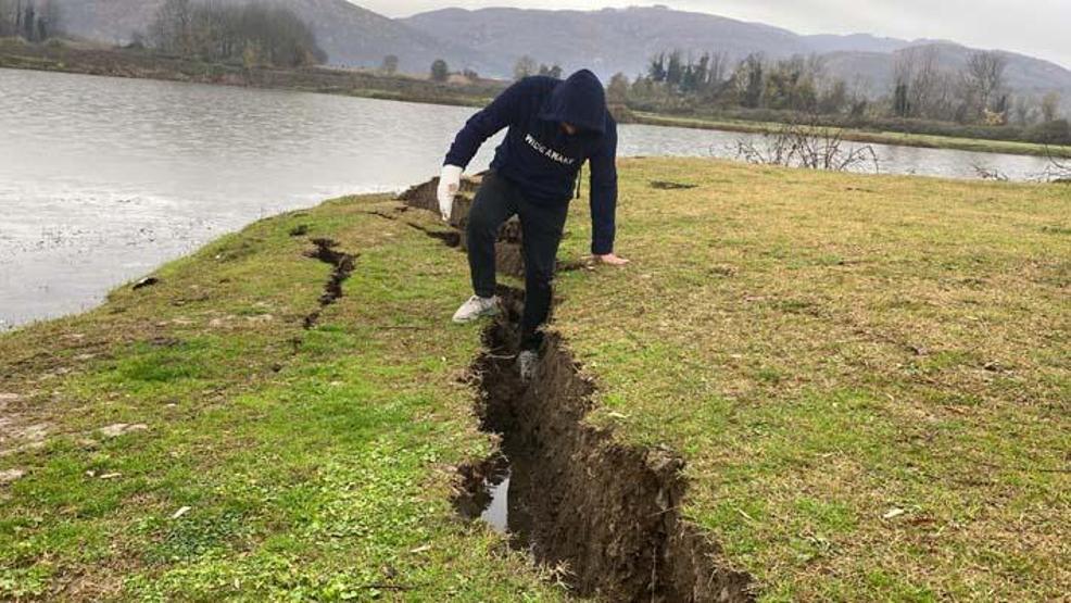 Düzce depremi sonrası korkutan görüntü
