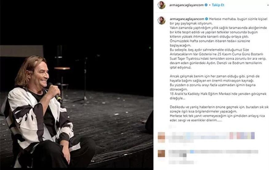 Akciğer kanserine yakalanan Armağan Çağlayan biyopsi sonucunu açıkladı