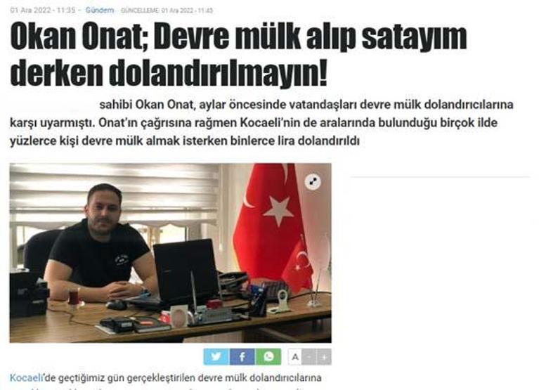 Devre mülk dolandırıcısı, röportaj yapıp vatandaşları dolandırıcılara karşı uyarmış
