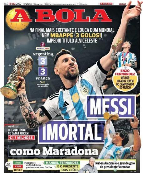 Messi ve Arjantinin Dünya Kupası zaferi manşetlerde