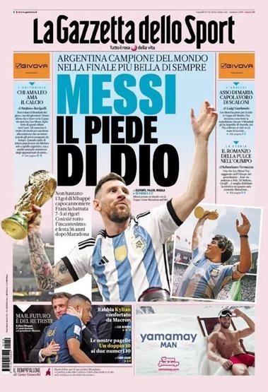 Messi ve Arjantinin Dünya Kupası zaferi manşetlerde