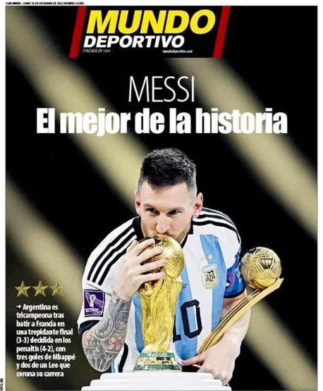Messi ve Arjantinin Dünya Kupası zaferi manşetlerde