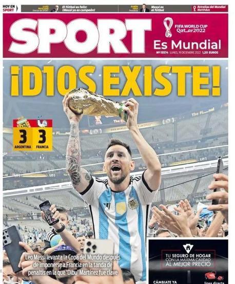 Messi ve Arjantinin Dünya Kupası zaferi manşetlerde