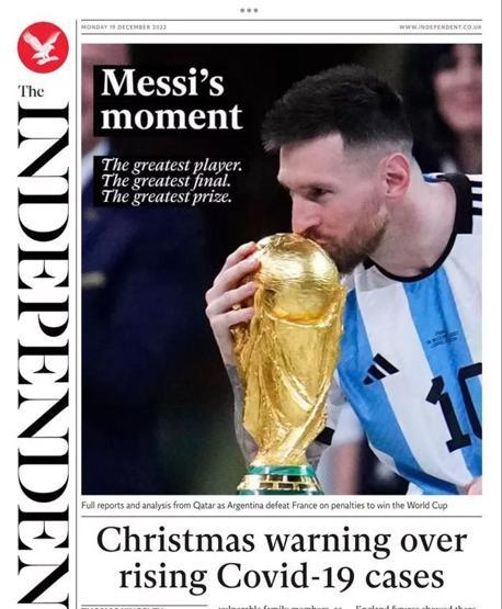 Messi ve Arjantinin Dünya Kupası zaferi manşetlerde