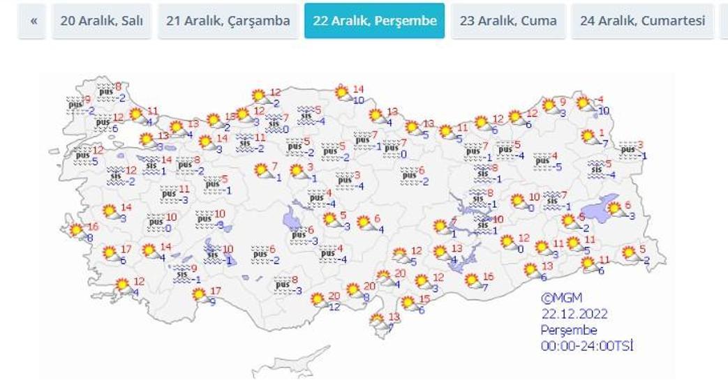 Kar ne zaman yağacak İzmir, Ankara, İstanbul hava durumu 5 günlük haritalı