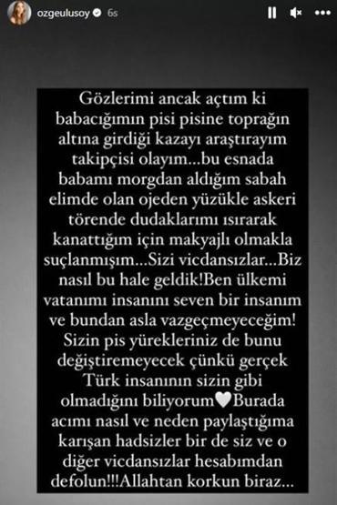 Özge Ulusoyun tarifsiz acısı: Sana tüm hakkım helal babacığım