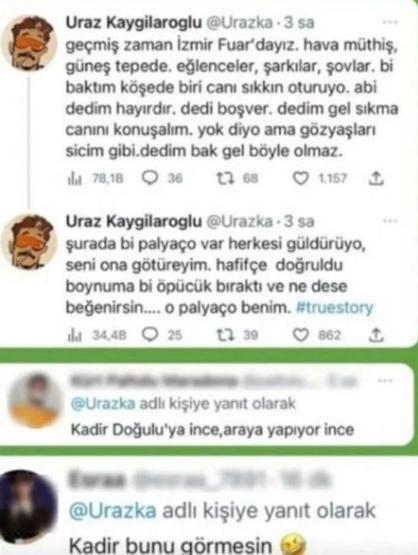 Uraz Kaygılaroğlu o paylaşımla Kadir Doğuluyu tiye aldı