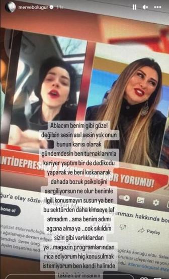 Selen Görgüzelden olay Merve Boluğur sözleri: Maalesef akli melekelerini yitirmiş