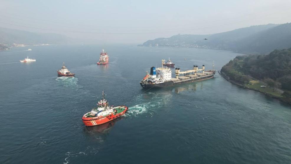 Son dakika... Beykoz’da karaya oturan yük gemisi kurtarıldı