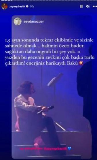 Zeynep Bastık soluğu sahnelerde aldı