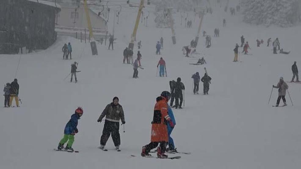 Yarıyıl tatilinin son gününde Uludağ doldu