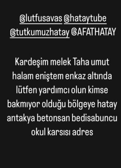 Taha Duymaz, ailesiyle birlikte enkaz altında kaldı