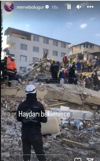 Merve Boluğur soluğu Hatayda aldı Arkadaşı enkaz altında