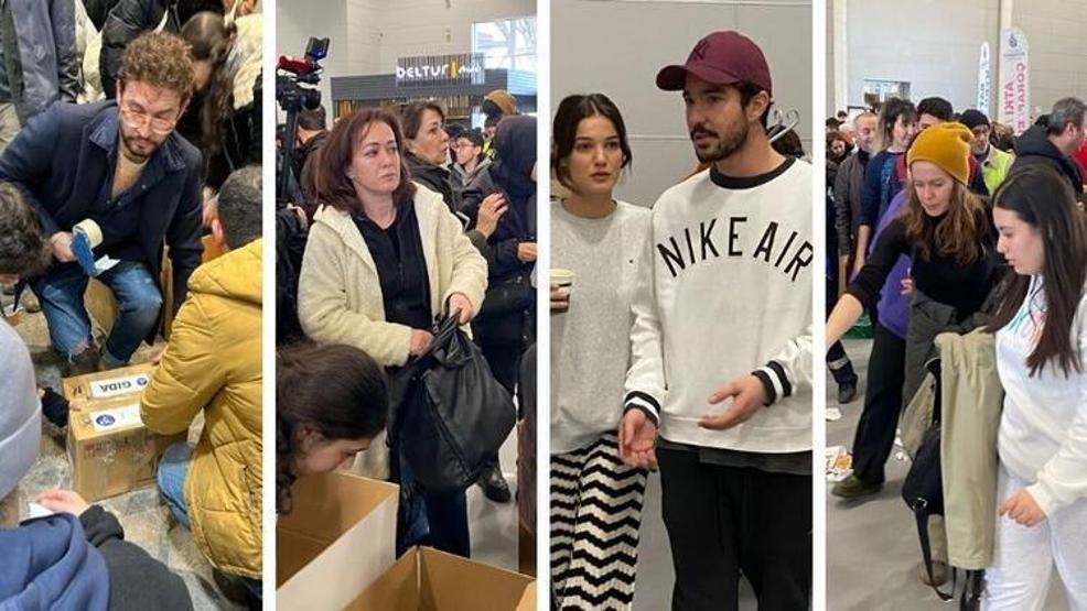 Ünlüler çalışmaya devam ediyor Kimi koli bantladı kimi canlı yayında yardım topladı