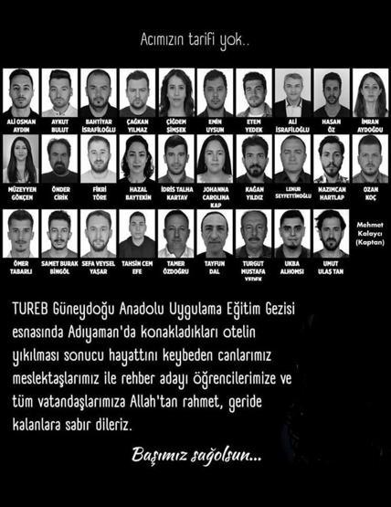 Otel enkazında öğrenciler rehberler can verdi Adıyaman’da yıkılan otelin öncesi sonrası