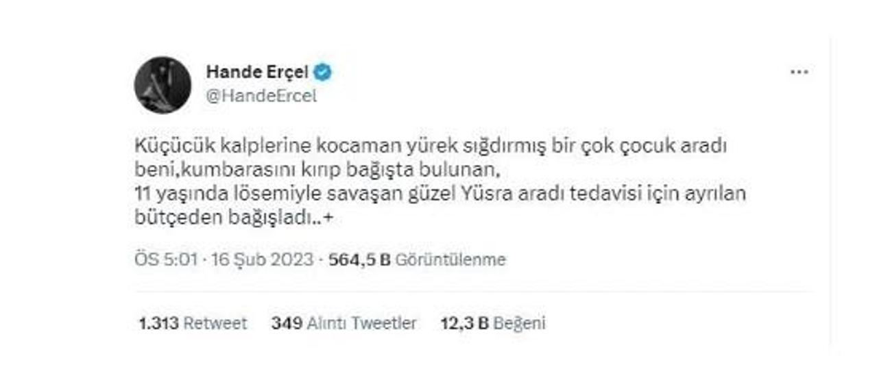 Hande Erçel mesajıyla herkesi duygulandırdı