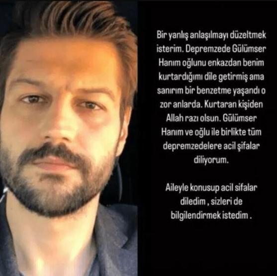 Serhat Teomandan açıklama: Oğlunu enkazdan benim kurtardığımı dile getirmiş