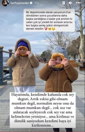 Berfu Yenenler o mesajı paylaştı: Artık eskisi gibi olmam mümkün değil