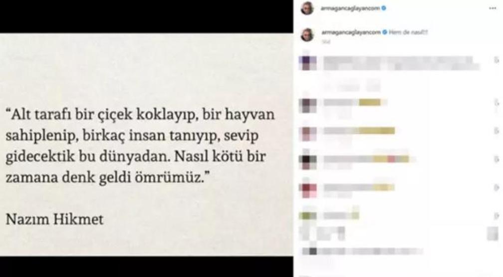 Armağan Çağlayan adından söz ettirdi: Nasıl kötü bir zamana denk geldi ömrümüz