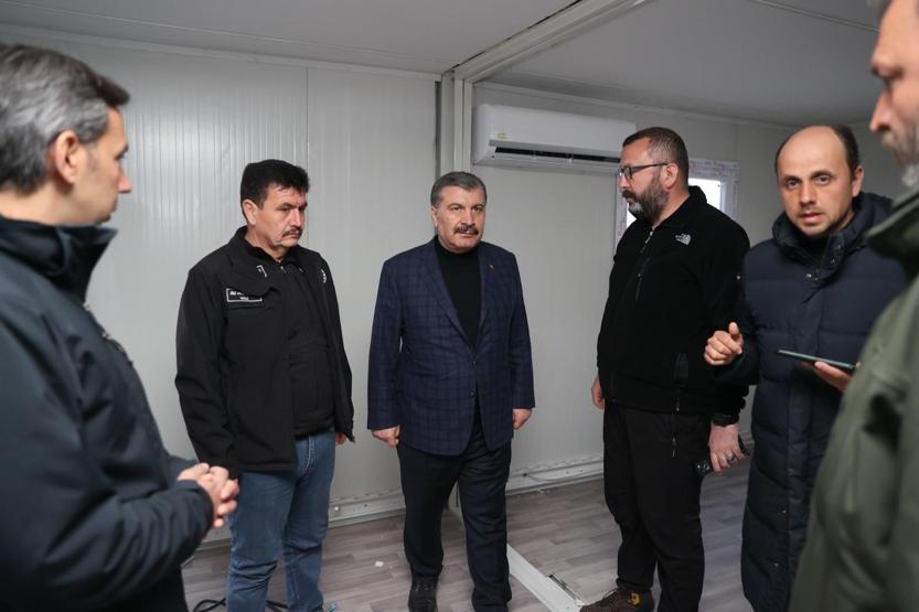 Bakan Fahrettin Koca, Defnede kurulan hastaneyi inceledi