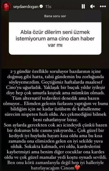 Şeyda Erdoğan acı haberi sosyal medyadan paylaştı