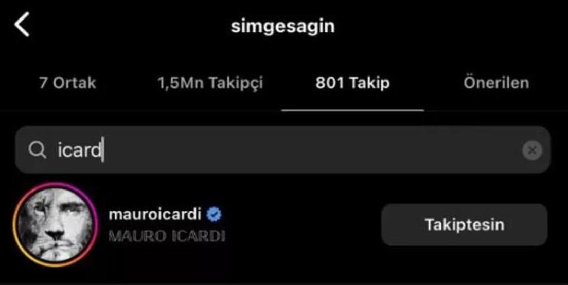 Simge Sağın ile Icardi arasındaki paylaşım sosyal medyayı salladı