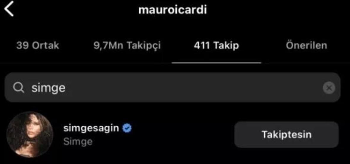 Simge Sağın ile Icardi arasındaki paylaşım sosyal medyayı salladı