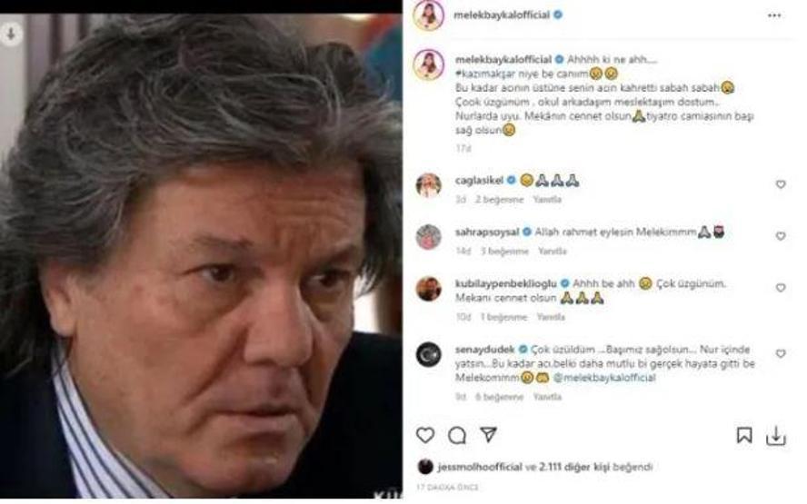 Kazım Akşarın vefatı sanat dünyasını yasa boğdu... İşte ünlü isimlerin paylaşımları