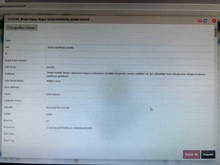 Ağır hasarlı bina orta hasarlıya döndü iddiası