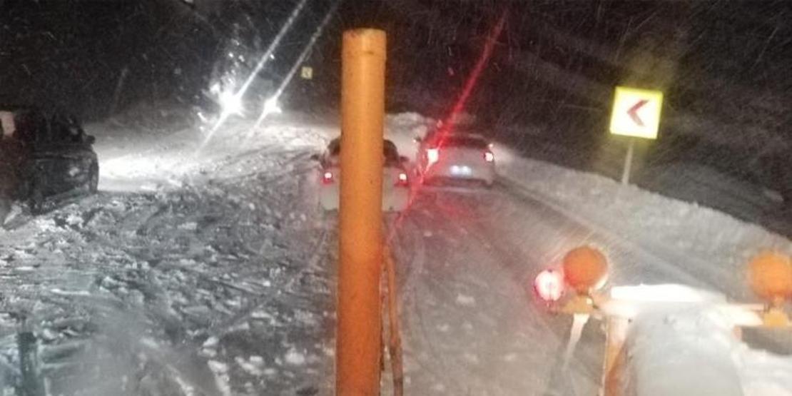 Antalya-Konya karayolunda kar yağışı