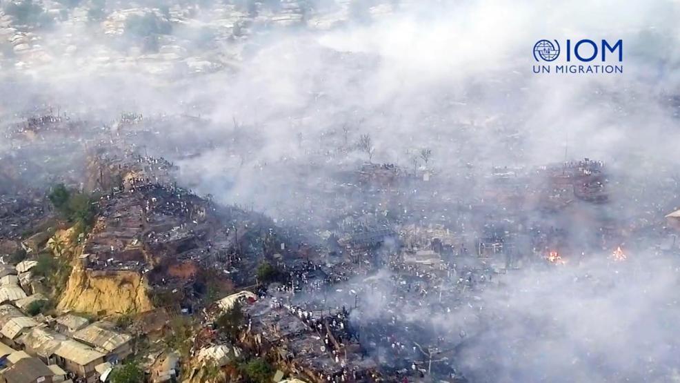 12 bin kişi yerinden oldu: Bangladeş’teki yangının drone görüntüsü paylaşıldı
