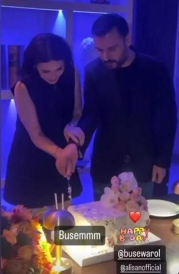 Alişandan eşi Buse Varola doğum günü sürprizi